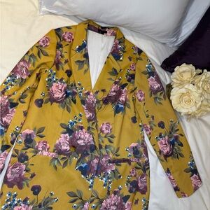 Floral Mustard Blazer